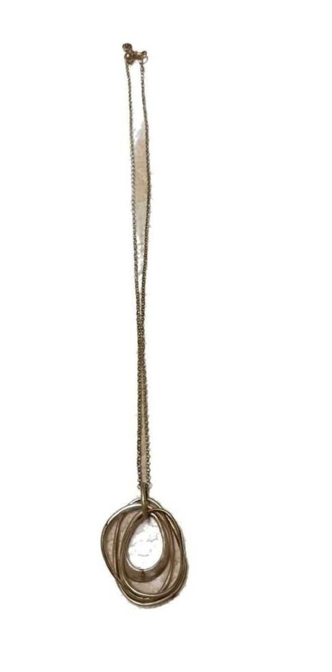 Nine West Silver Tone Pendant Necklace,